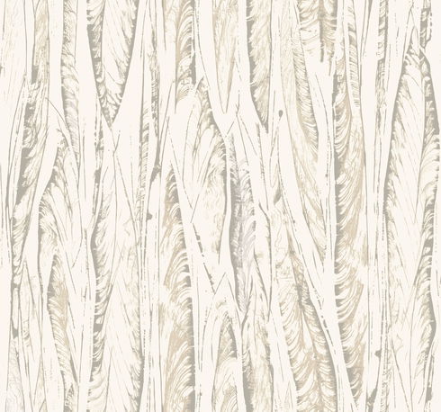 Native Leaves Cream & Beige Wallpaper