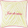 Joie de Vivre Accent Pillow Down, Decorative Pillow by Surya, 18" length x 18" width thumbnail