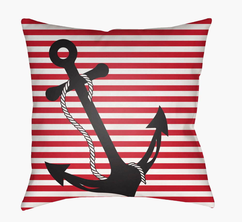 Anchor Accent Pillow, Decorative Pillow by Surya, 18" length x 18" width