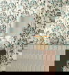 Flourish Turquoise Peel & Stick Wallpaper thumbnail 2
