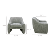 Kenzie Accent Chair Slated Moss, by Moe's Home, 33.75" width x 29.25" height x 31" depth thumbnail 11