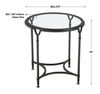 Samson Glass Side Table, Furniture by Uttermost, 24.37" width x 25" height x 24.37" depth thumbnail 3