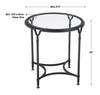 Samson Glass Side Table, Side & End Table by Uttermost, 24.37" width x 25" height x 24.37" depth thumbnail 3