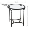 Samson Glass Side Table, Side & End Table by Uttermost, 24.37" width x 25" height x 24.37" depth thumbnail 3