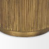 Satima White Marble with Gold Metal Round Fluted Accent Table thumbnail 7