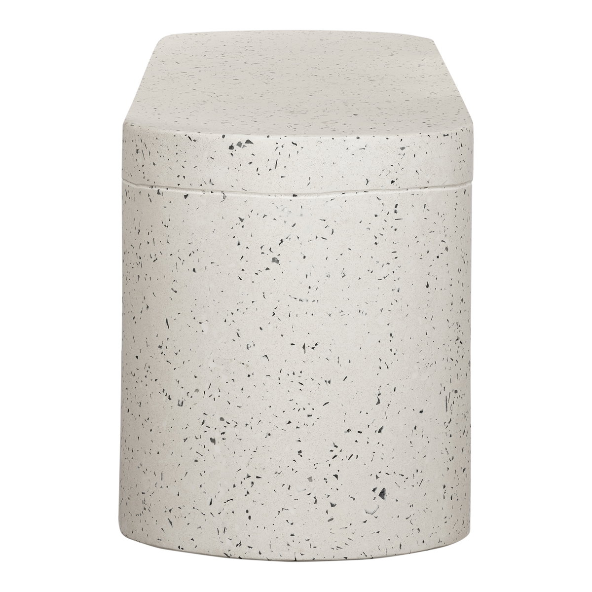 Lyon Outdoor Bench White Terrazzo, by Moe's Home, 5'10.9" width x 1'5.7" height x 1'3" depth View 3