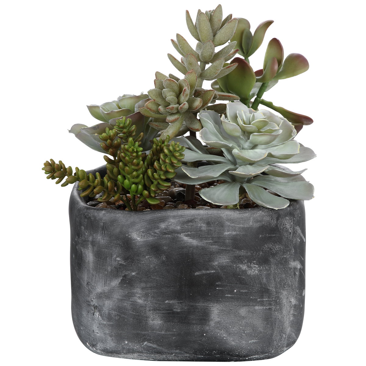 Alverio Desert Garden Succulents, Artificial Plants & Flower by Uttermost, 9.25" width x 9.5" height x 10.75" depth View 1