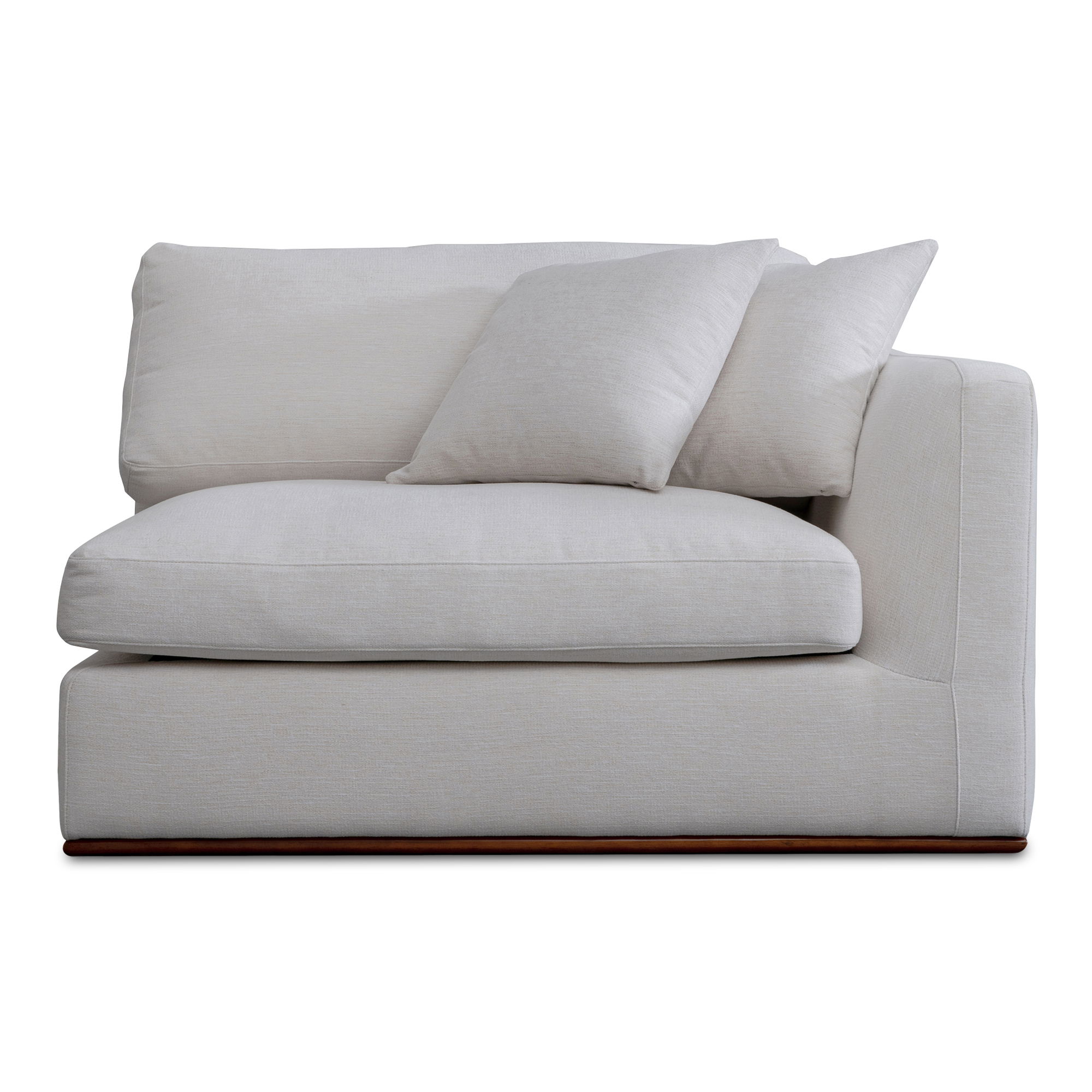 Rue Right Arm Facing Chair Off White, Sectional Sofa by Moe's Home, 47.6" width x 23.6" height x 41" depth View 1