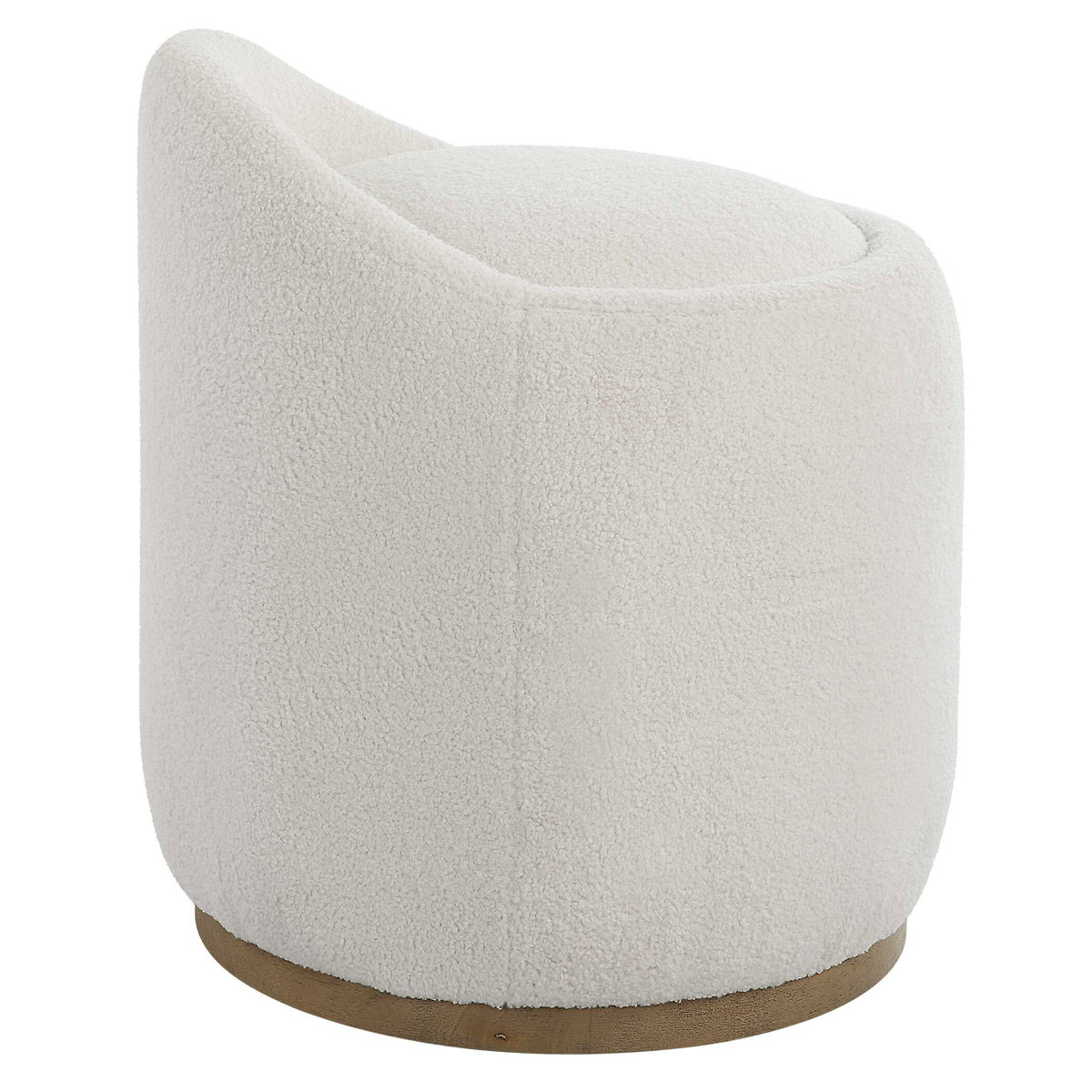 Swirl Swivel Sheepskin Ottoman, by Uttermost, 21" width x 24" height x 21" depth View 6