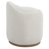 Swirl Swivel Sheepskin Ottoman, by Uttermost, 21" width x 24" height x 21" depth thumbnail 6