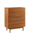 Ventura 4 Drawer High Chest, Dresser by Greenington, 18" length x 34" width x 43.5" height thumbnail 1