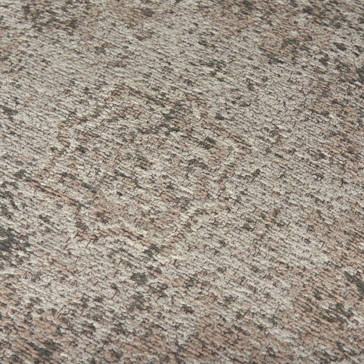 Khloe Small Taupe Pouf, Ottoman by Mercana, 18" length x 18" width x 18" height View 3