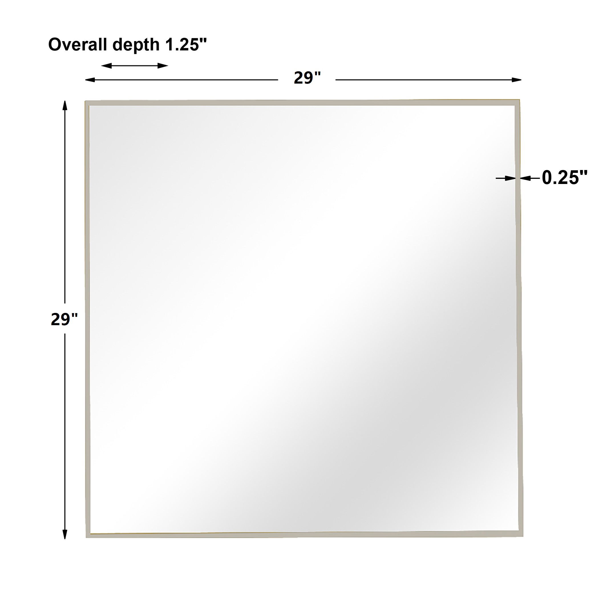 Alexo Silver Square Mirror, by Uttermost, 28.5" width x 28.5" height x 1.25" depth View 3
