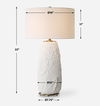 Vida White Table Lamp, by Uttermost, 19" width x 33" height x 19" depth thumbnail 3