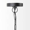 Leighton II 15x20 Black Metal Spherical Pendant Light, by Mercana, 15" length x 15" width x 20" height thumbnail 5