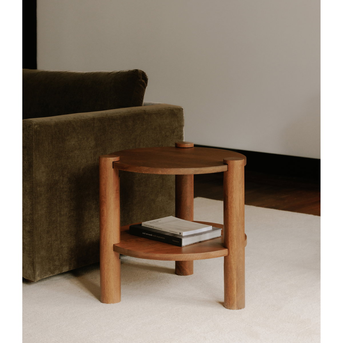 Olsen Accent Table Vintage Brown, Side & End Table by Moe's Home, 21" width x 21" height x 22.5" depth View 6
