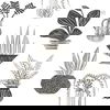 Plant Party Black Peel & Stick Wallpaper, by York Wall, 20' length x 1'8.5" width x 0.02" depth thumbnail 1