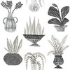 Plant Party Black Peel & Stick Wallpaper, by York Wall, 20' length x 1'8.5" width x 0.02" depth thumbnail