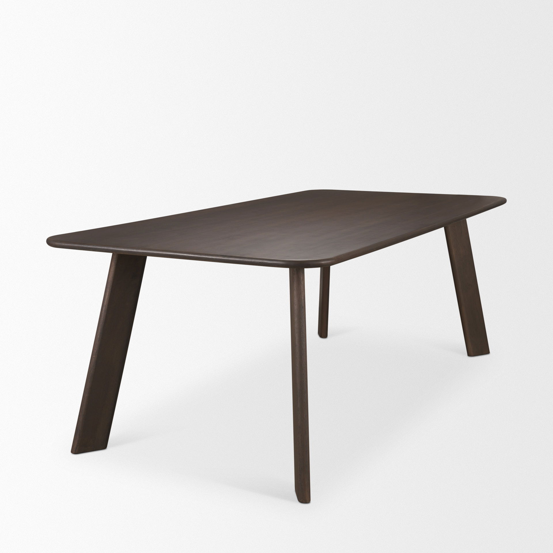 Welborn 84' Dark Brown Wood Rectangular Dining Table large image 