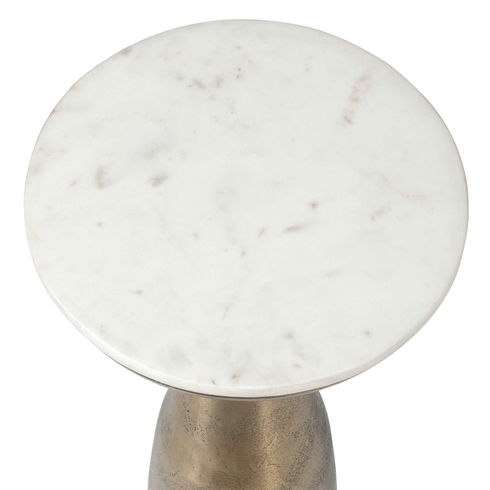Torin Marble & Brass Drink Table