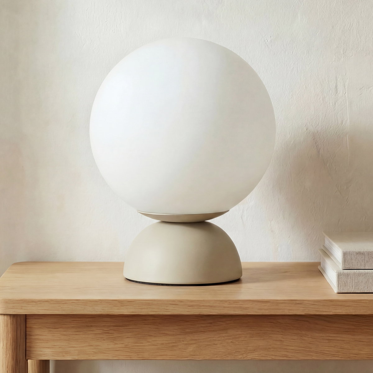 Ovi Table Lamp Soft Beige, by Moe's Home, 5.9" width x 7.9" height x 5.9" depth View 5