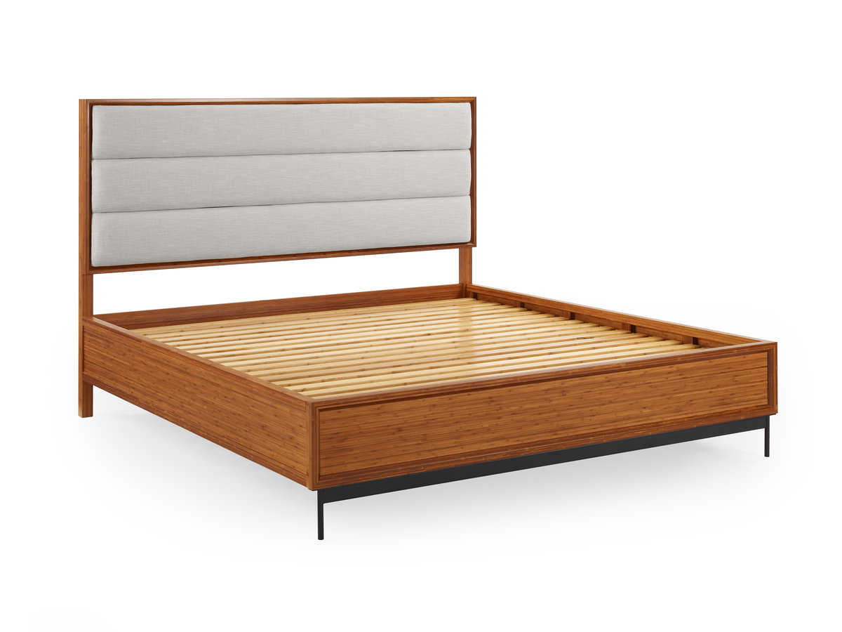 Taylor King Bed, Amber, by Greenington, 84" length x 79.84" width x 17.5" height View 3