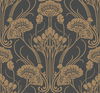 Nouveau Damask Black Wallpaper thumbnail 0