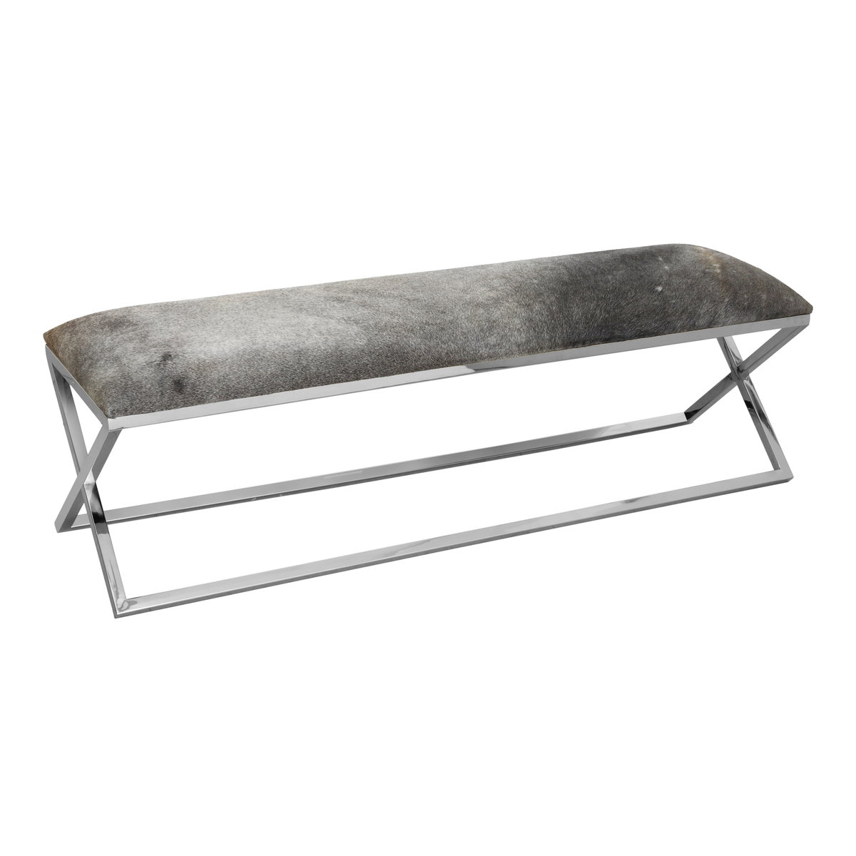Rossi Bench Grey, Benche by Moe's Home, 60" width x 18.5" height x 16" depth View 2