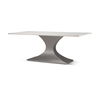 Maxton  Marble Top with Gunmetal Base Dining Table, by Mercana, 79" length x 39" width x 30" height thumbnail 1