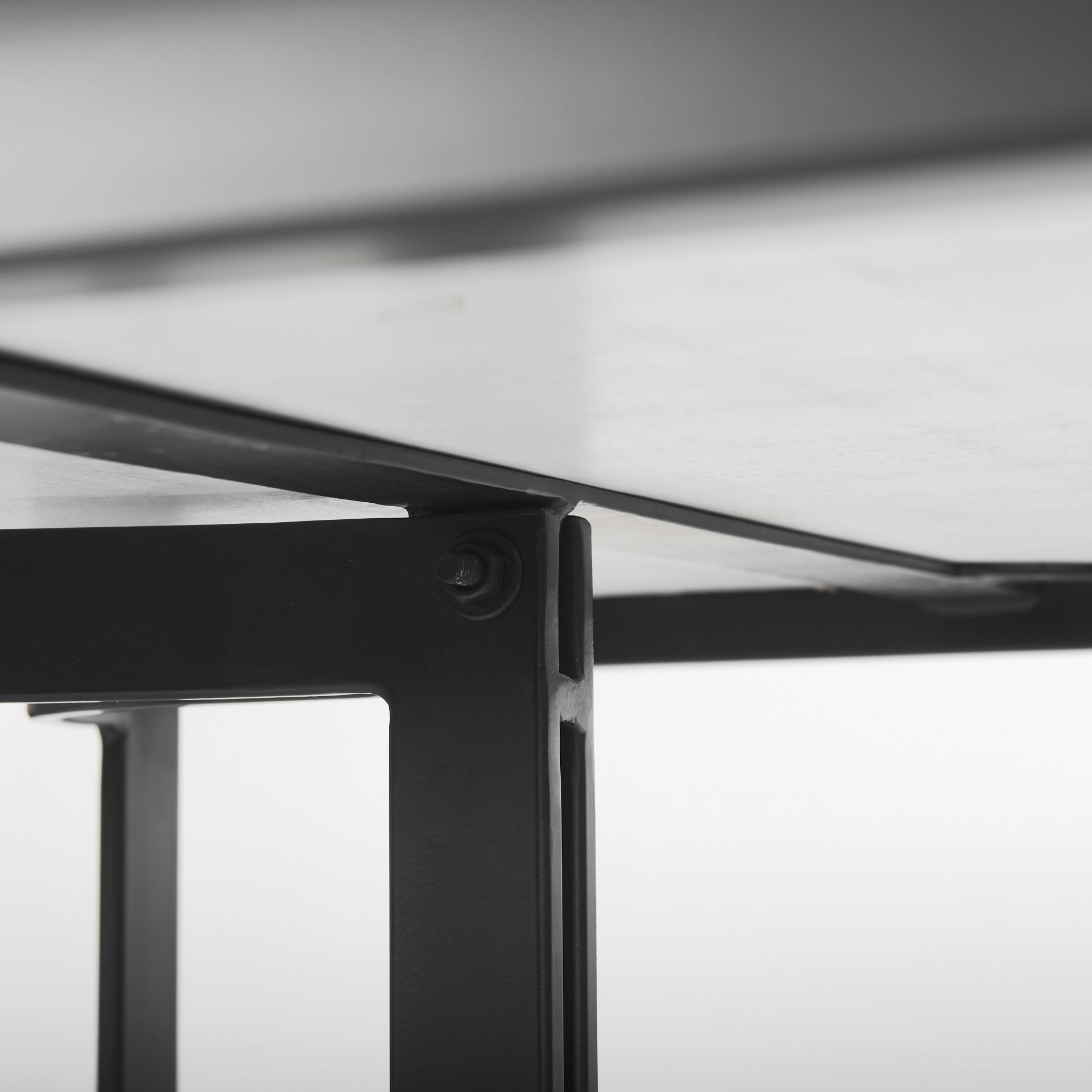 Tanner I 71L x 35W Rectangular White Marble with Metal Base Dining Table, by Mercana, 71" length x 35" width x 30" height View 9