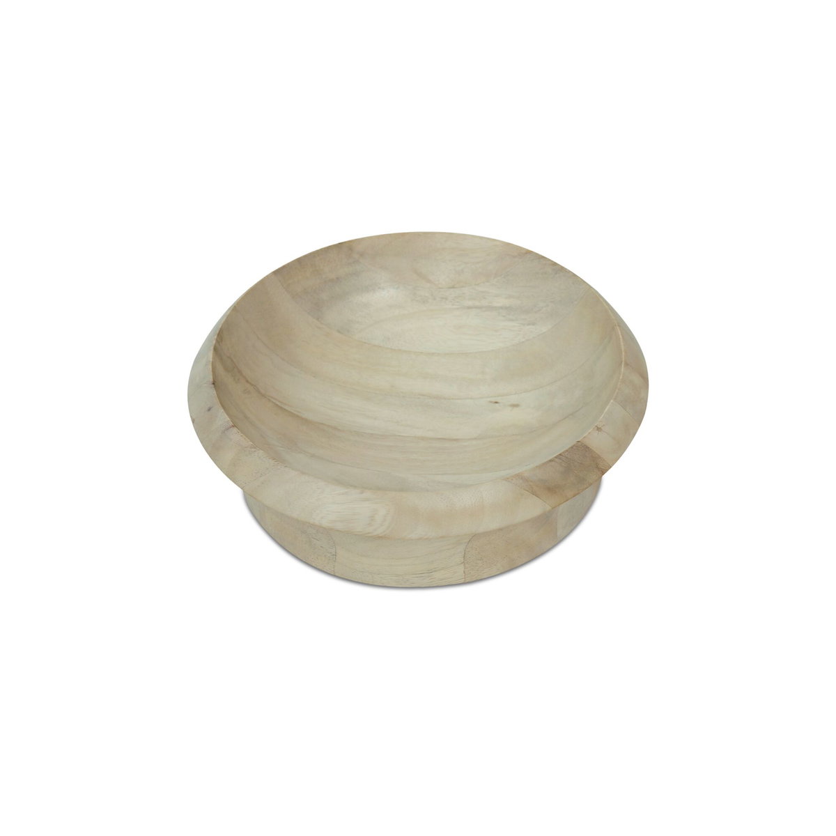 Olen Bowl White Wash, Decorative Bowl by Moe's Home, 10" width x 3" height x 10" depth View 2