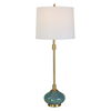 Kaimana Aged Blue Buffet Lamp, by Uttermost, 13" width x 34" height x 13" depth thumbnail 1