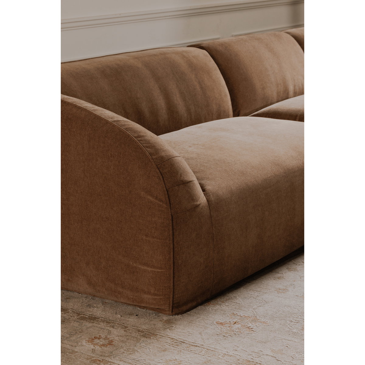 Isla Slipper Chair Mocha, Accent Chair by Moe's Home, 34.2" width x 29.9" height x 41.7" depth View 8