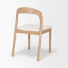 Nobu Oak Wood with Cream Fabric Open Back Dining Chair thumbnail 6