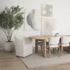 Sohan 91'L x 38'W Oval Dining Table | Light Brown Wood | Seats 8, by Mercana, 91" length x 38" width x 30" height thumbnail 3