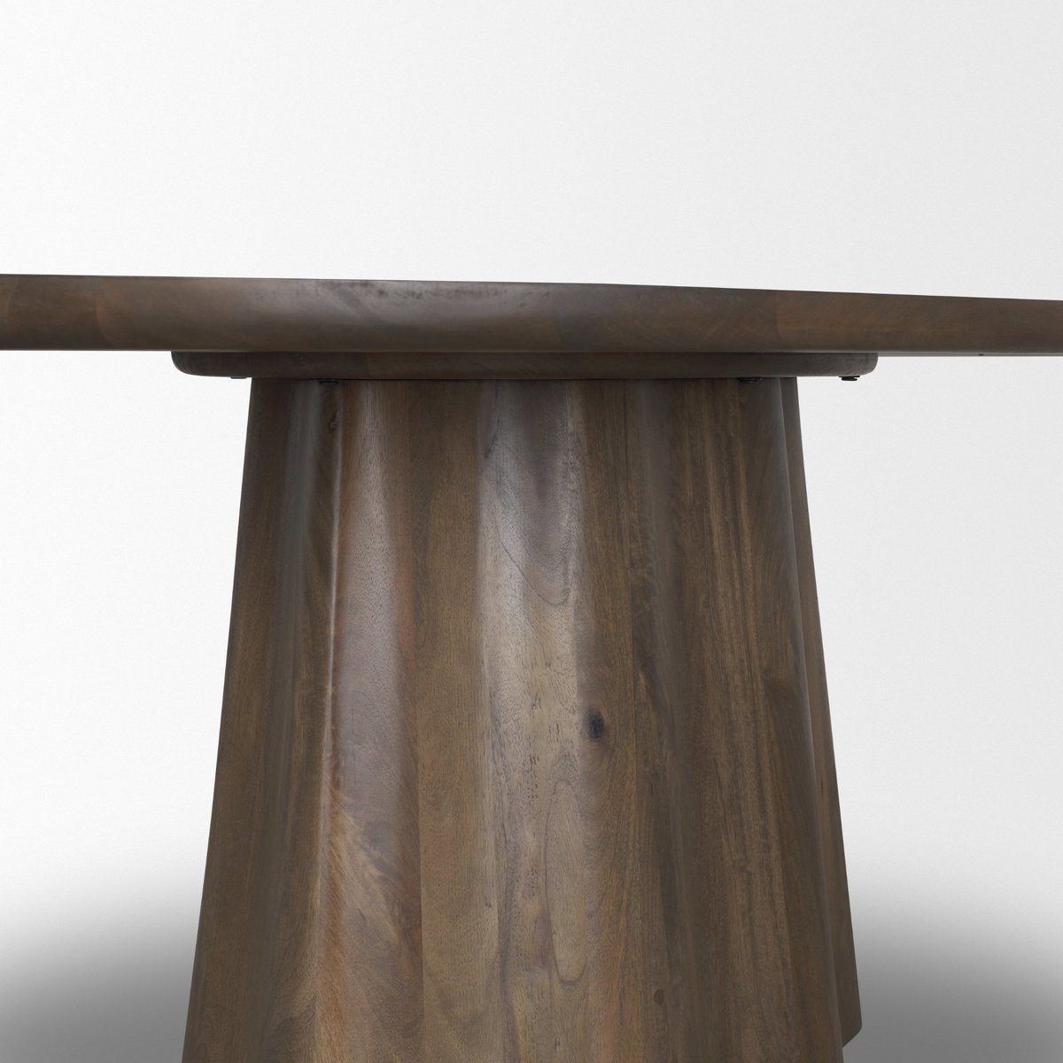 Jovani 94'L x 47'W Oval Pedestal Dining Table | Modern | Dark Brown Wood | Seats 8, by Mercana, 94" length x 47" width x 30" height View 9