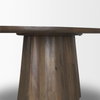 Jovani 94'L x 47'W Oval Pedestal Dining Table | Modern | Dark Brown Wood | Seats 8, by Mercana, 94" length x 47" width x 30" height thumbnail 9