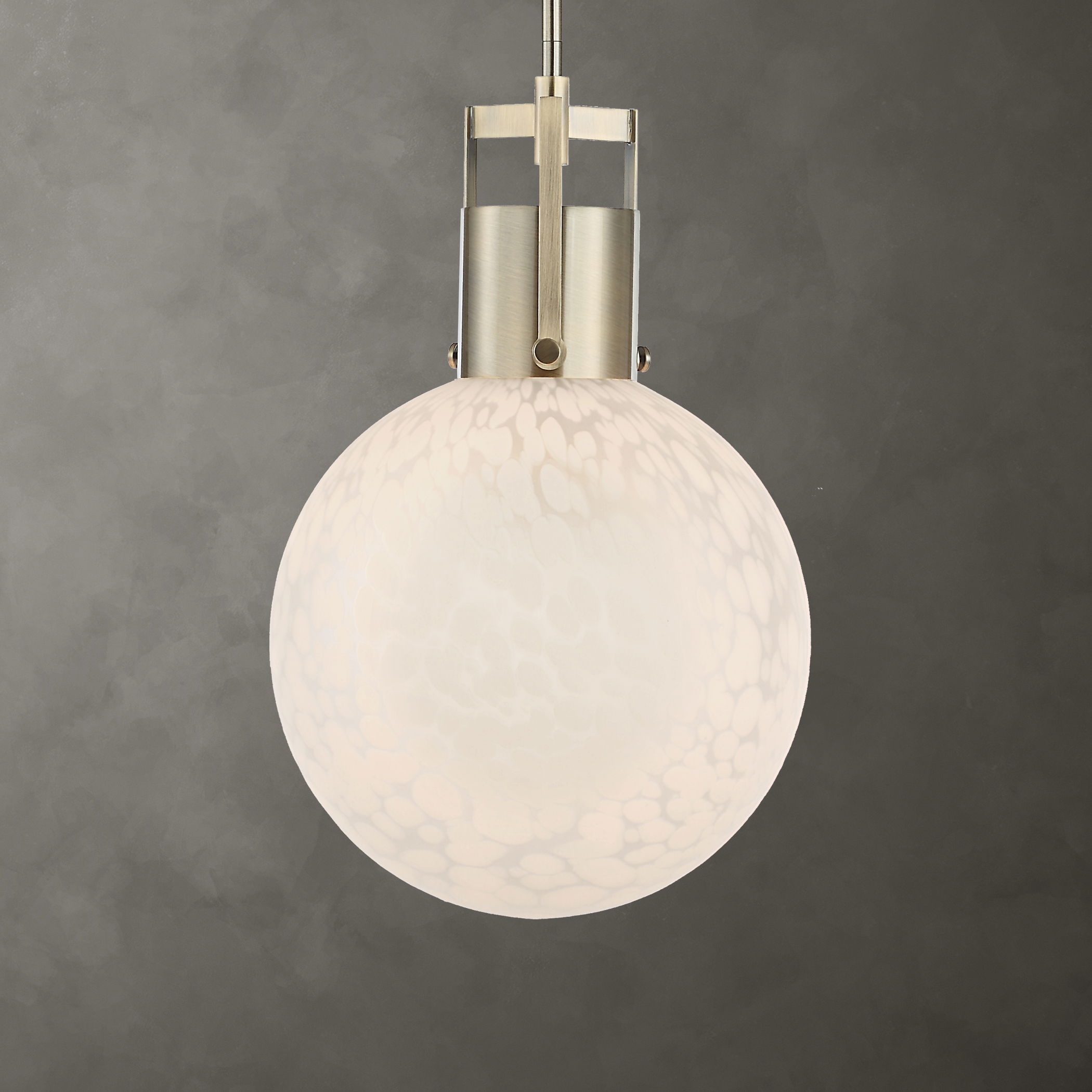 Huch 1 Light White Glass Pendant large image 