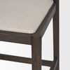 Sam Dark Brown Wood with Cream Fabric Counter Stool thumbnail 7