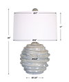 Waves Blue & White Accent Lamp, Table Lamp by Uttermost, 18" width x 26" height x 18" depth thumbnail 3