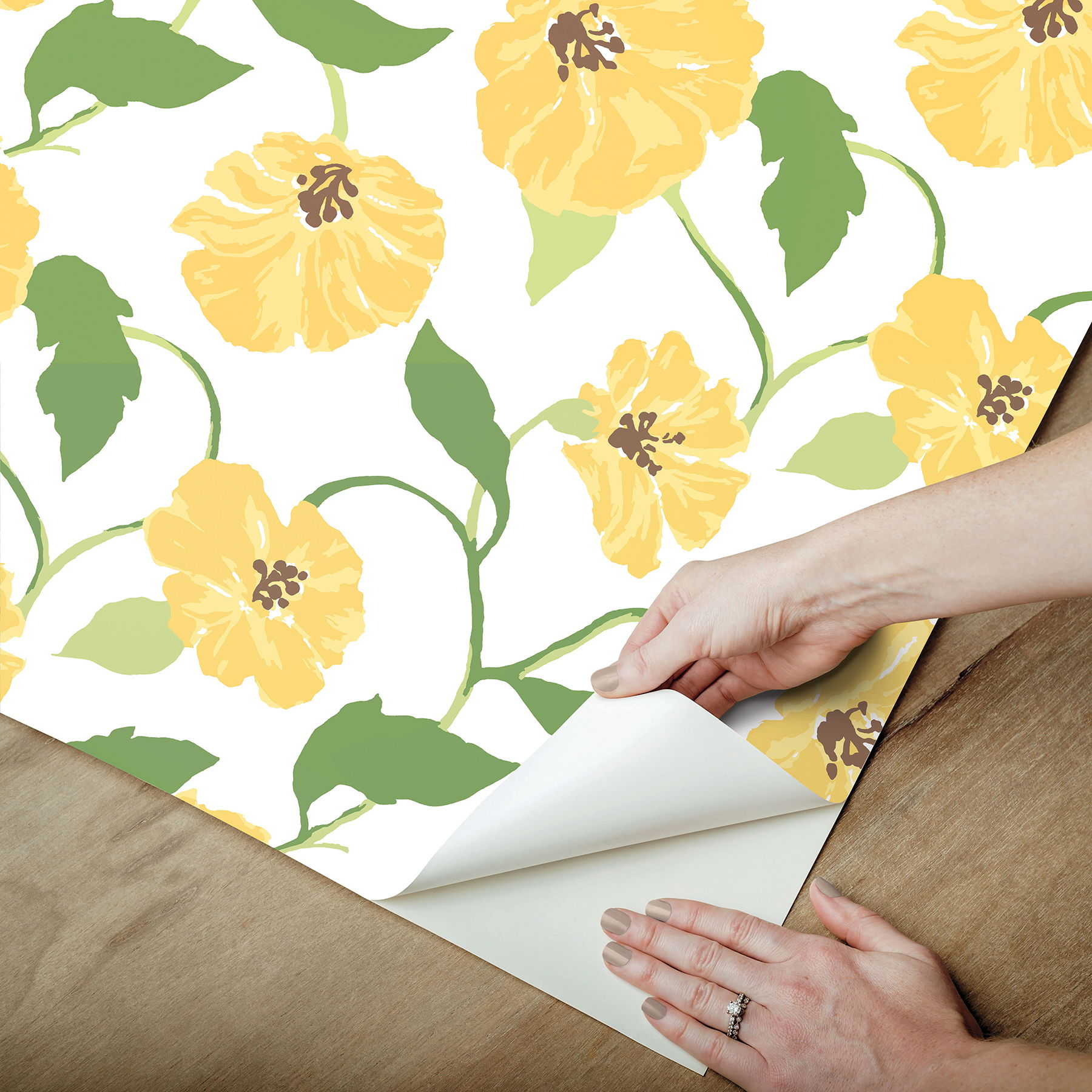 Jungle Garden Lemon Grove Peel & Stick Wallpaper large image 