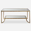 Katina Gold Leaf Coffee Table, Furniture by Uttermost, 46.62" width x 20.75" height x 28.37" depth thumbnail 1