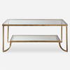 Katina Gold Leaf Coffee Table, by Uttermost, 46.62" width x 20.75" height x 28.37" depth thumbnail 1
