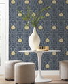 Gatsby Damask Navy Wallpaper thumbnail 1