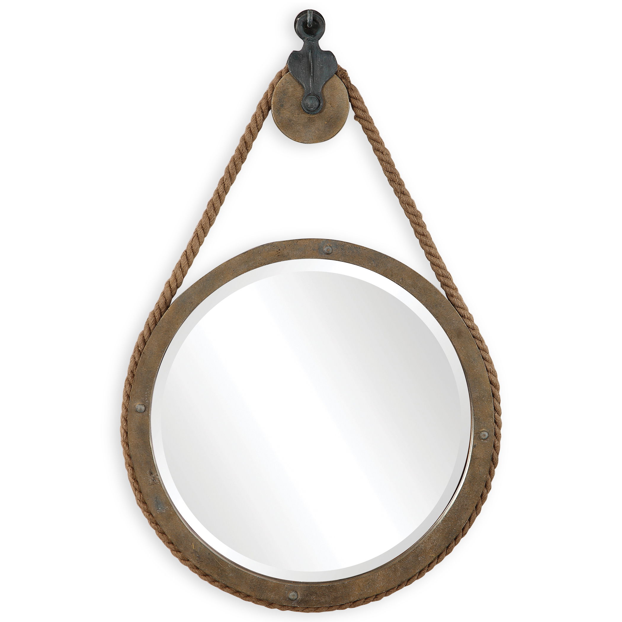 Melton Round Pulley Mirror large image 