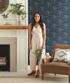 On Navy White & Navy Wallpaper, by York Wall, 33' length x 1'8.5" width x 0.02" depth thumbnail 2