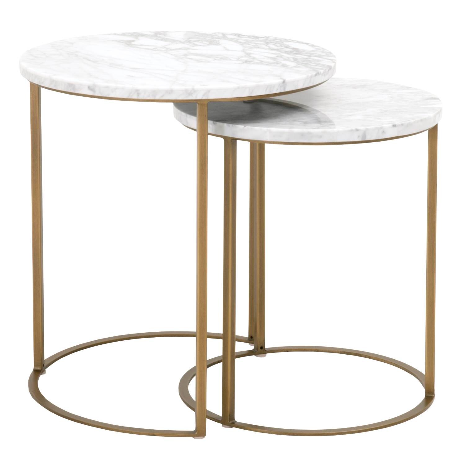 Carrera Round Nesting Accent Table, Side & End Table by Essentials for Living, 21" width x 22.5" height x 21" depth View 1