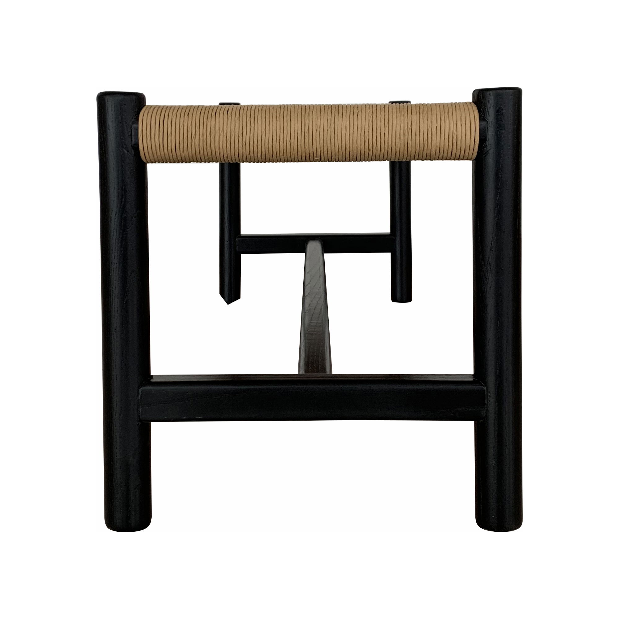 Hawthorn Large Bench Black, Benche by Moe's Home, 60" width x 18" height x 17" depth View 3