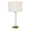 Crystal Column Table Lamp, by Uttermost, 15" width x 28" height x 15" depth thumbnail 1