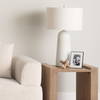 Javier 18.0L x 18.0W x 30.75H Light Base with Cream Shade Table Lamp, by Mercana, 18" length x 18" width x 30" height thumbnail 3